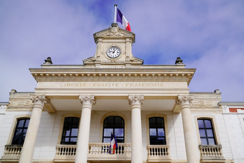 town Arcachon city hall in gironde Aquitaine