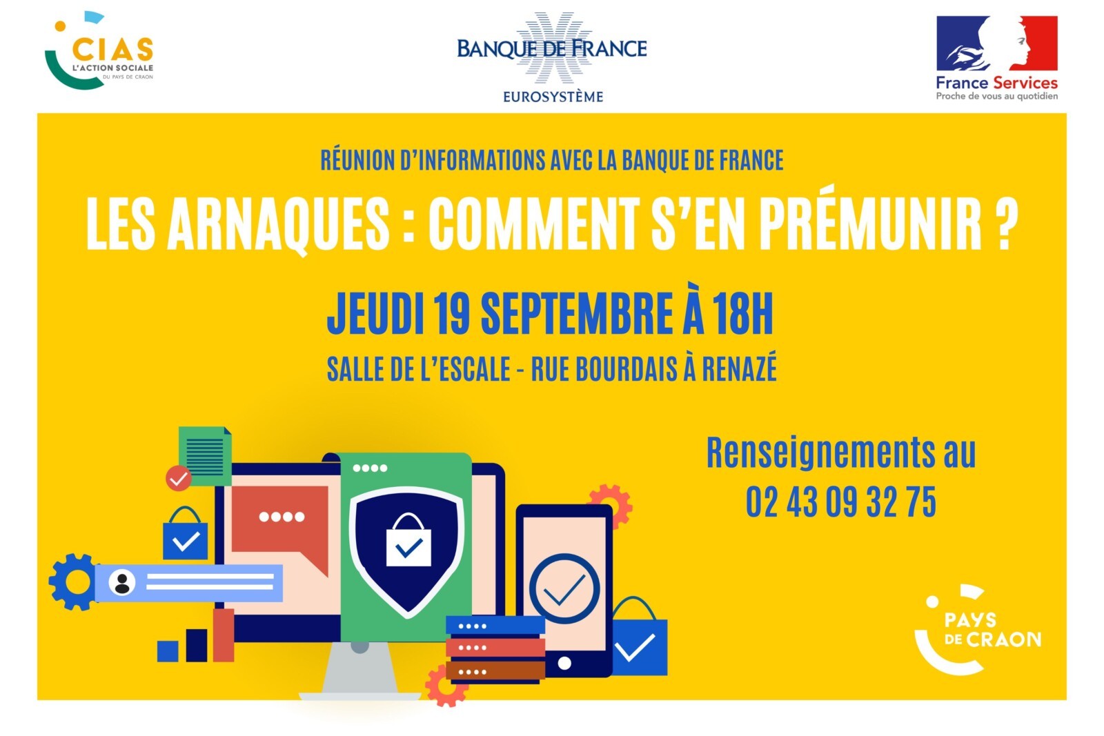 Réunion d'informations sur les risques liés aux arnaques